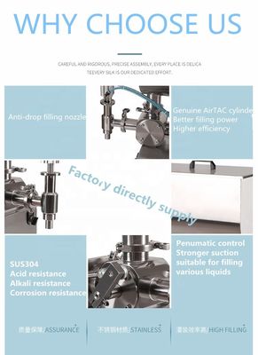 200 BPH Semi Auto Pneumatic Liquid Filling Machine With Heater And Mixer - 온도와 믹서기를 가진 정류장치