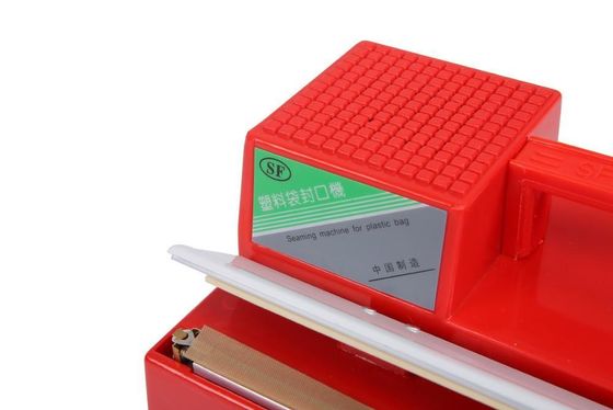 SF-270 빨간색 휴대용 수동 플라스틱 핸드 프레스 시일러 27cm 플라스틱 몸체 휴대용